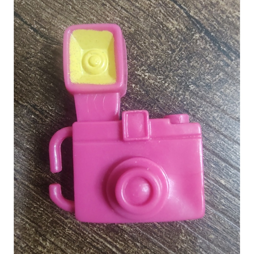 Fashion Doll Hot Pink Camera Yellow Flash Lens Handle Z26